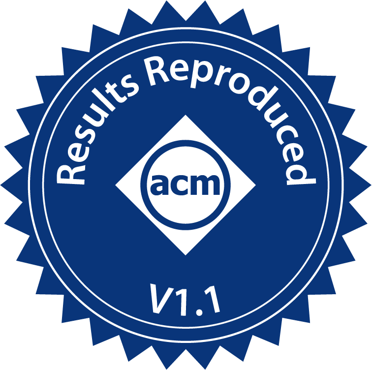 Results Reproduced ACM Results Reproduced badge